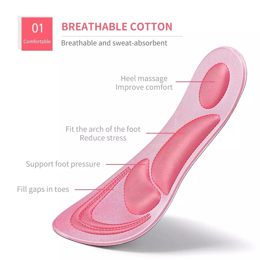 4d Memory Foam Orthopedic Insoles For Shoes Women Men