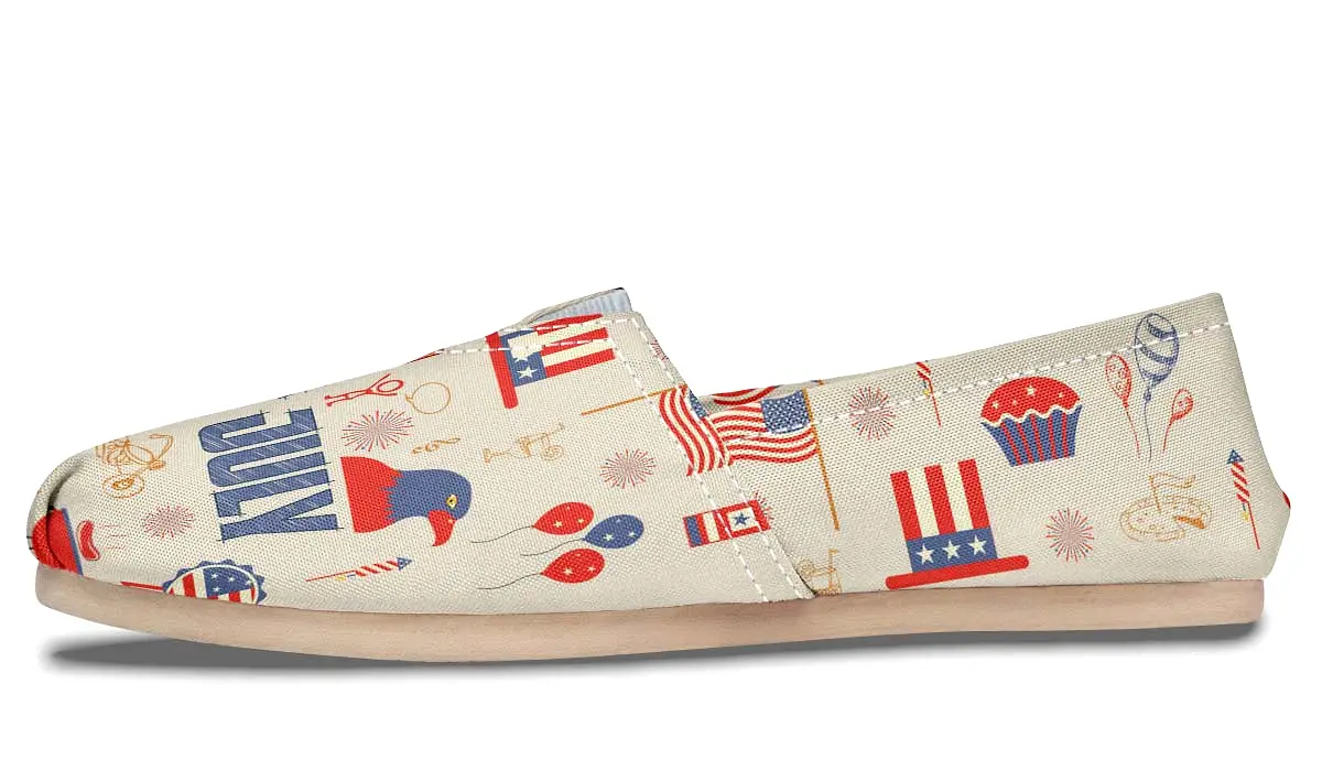 4th of July Pattern Casual Shoes