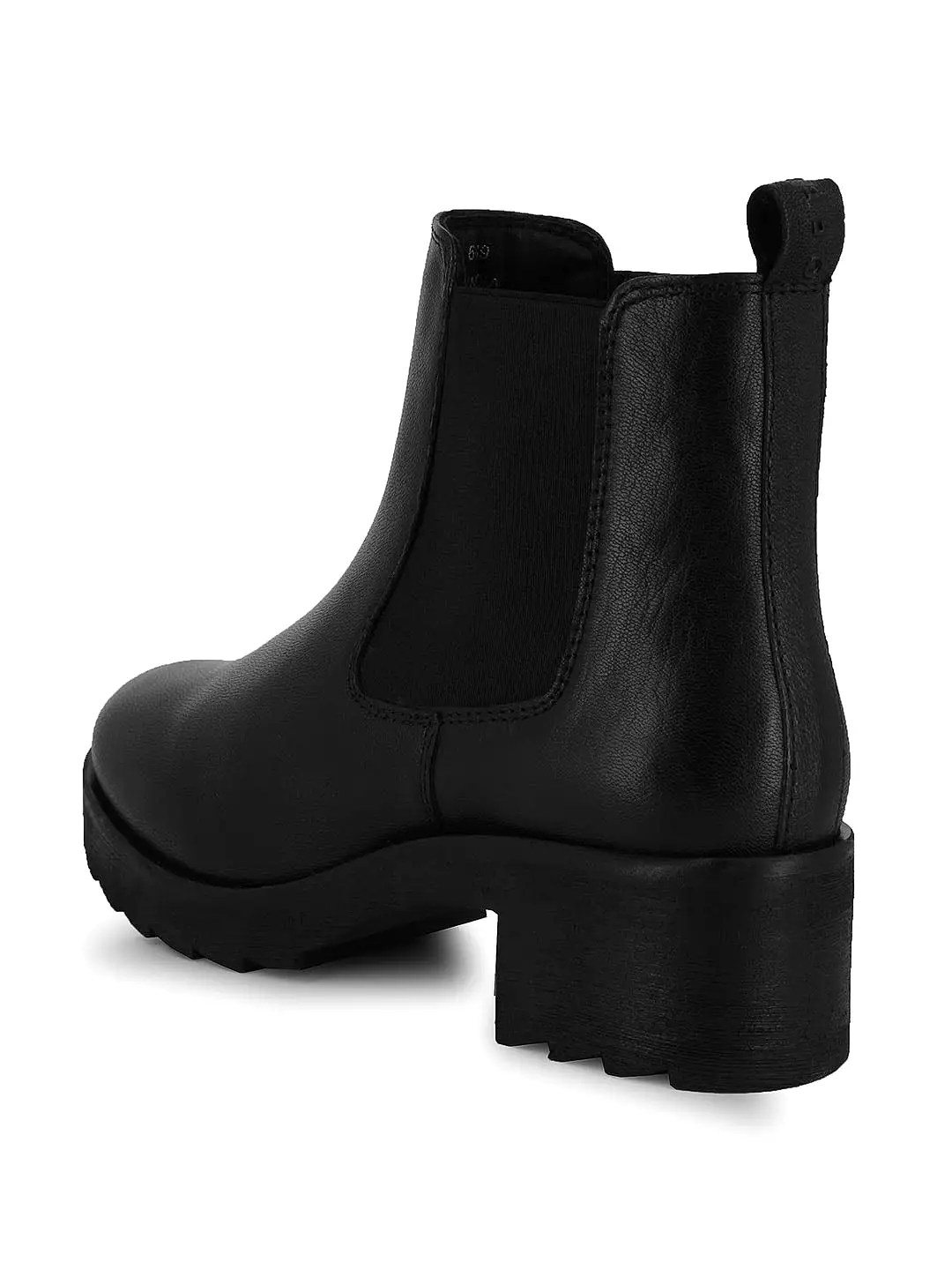 A La Mode Black Heeled Chelsea Boots