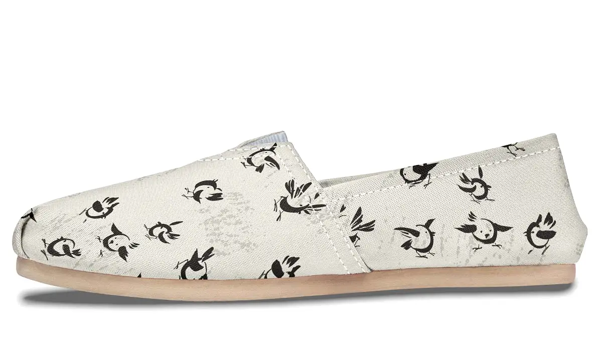 Abstract Bird Pattern Casual Shoes