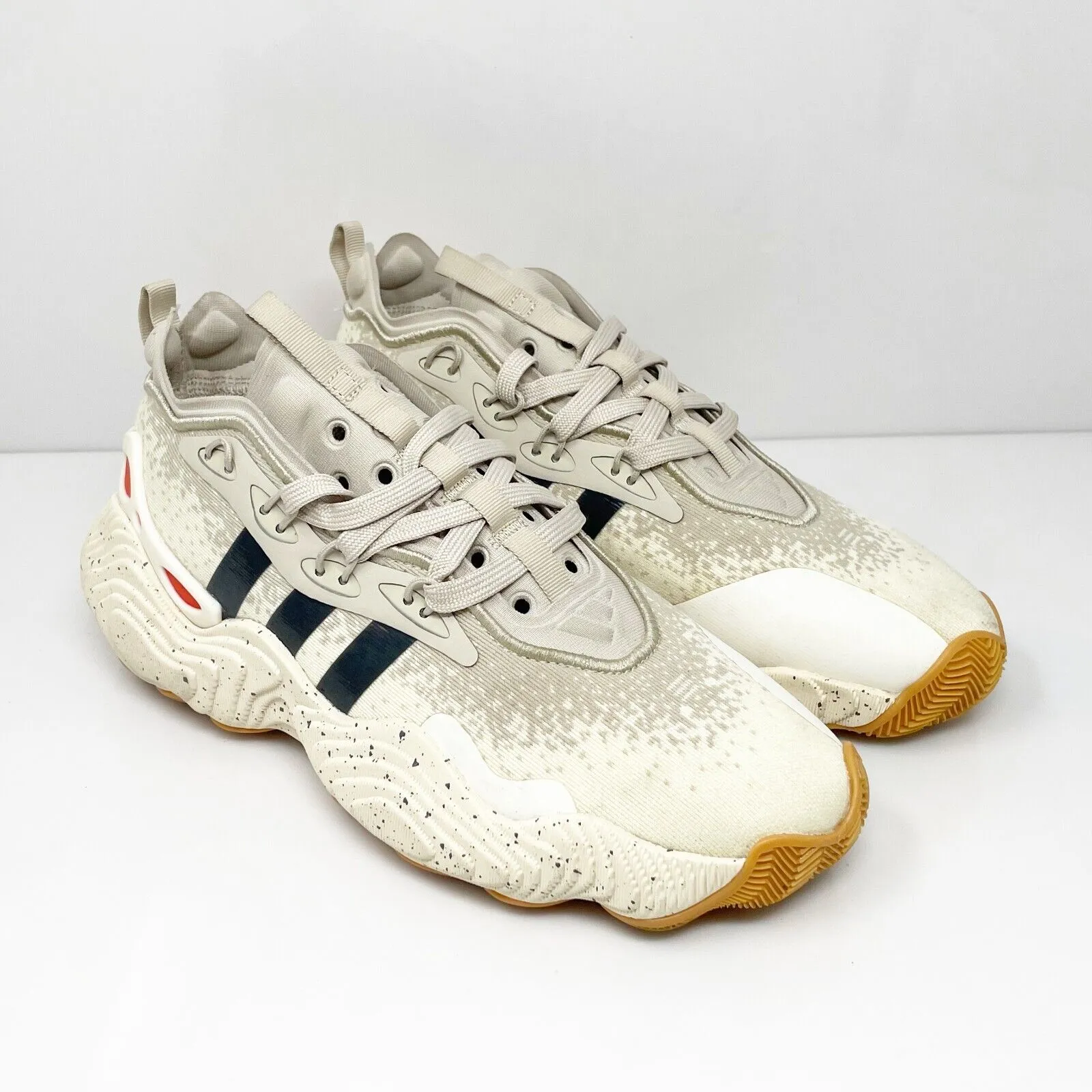 Adidas Boys Trae Young 3 IG0728 Beige Basketball Shoes Sneakers Size 6