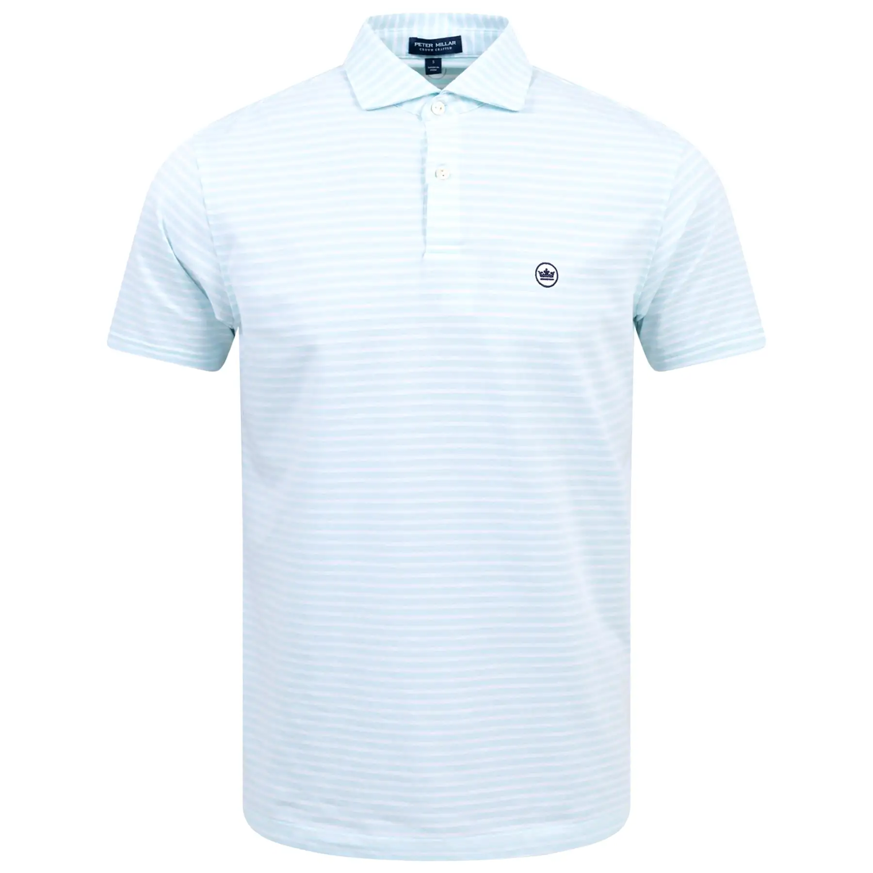 Albatross Tailored Fit Cotton Pique Polo Iced Aqua Blue - SS24