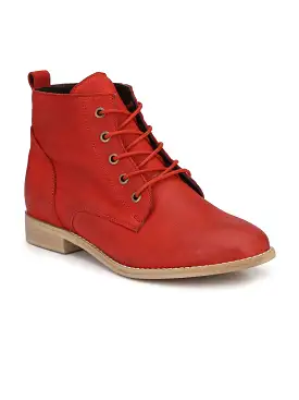 Alberto Torresi Flaming Red Women’S Ankle Boots