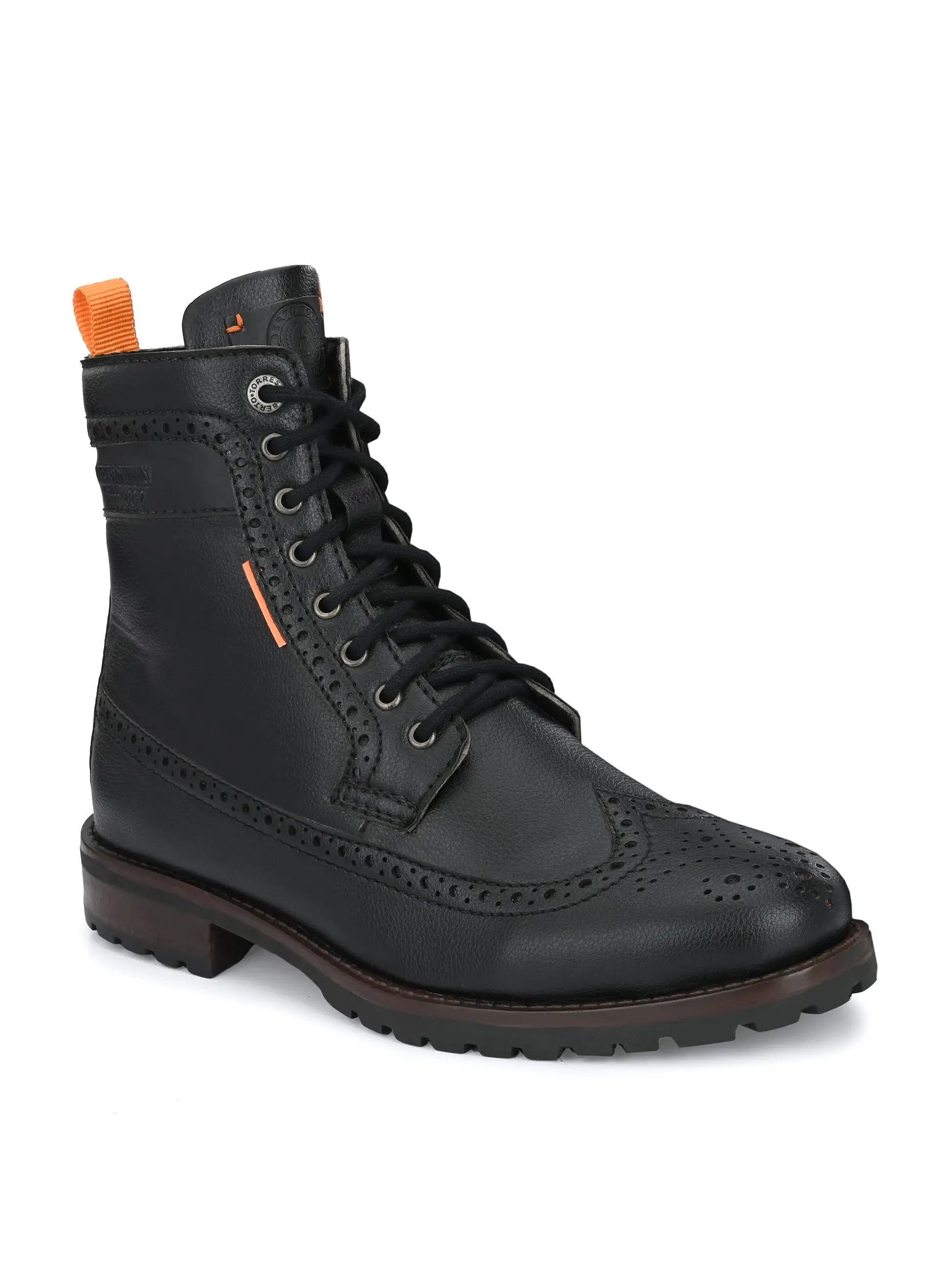 Alberto Torresi Men Black Leather Zayn Boots