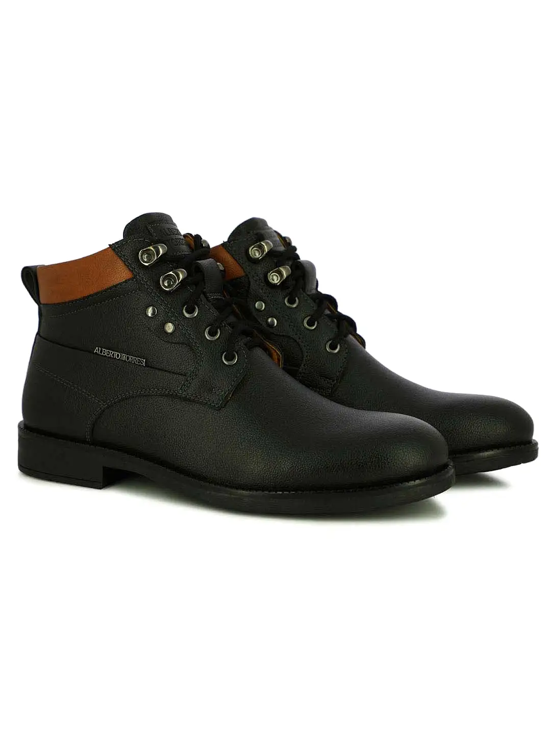 Alberto Torresi Men's Reynad Black And Tan Boots