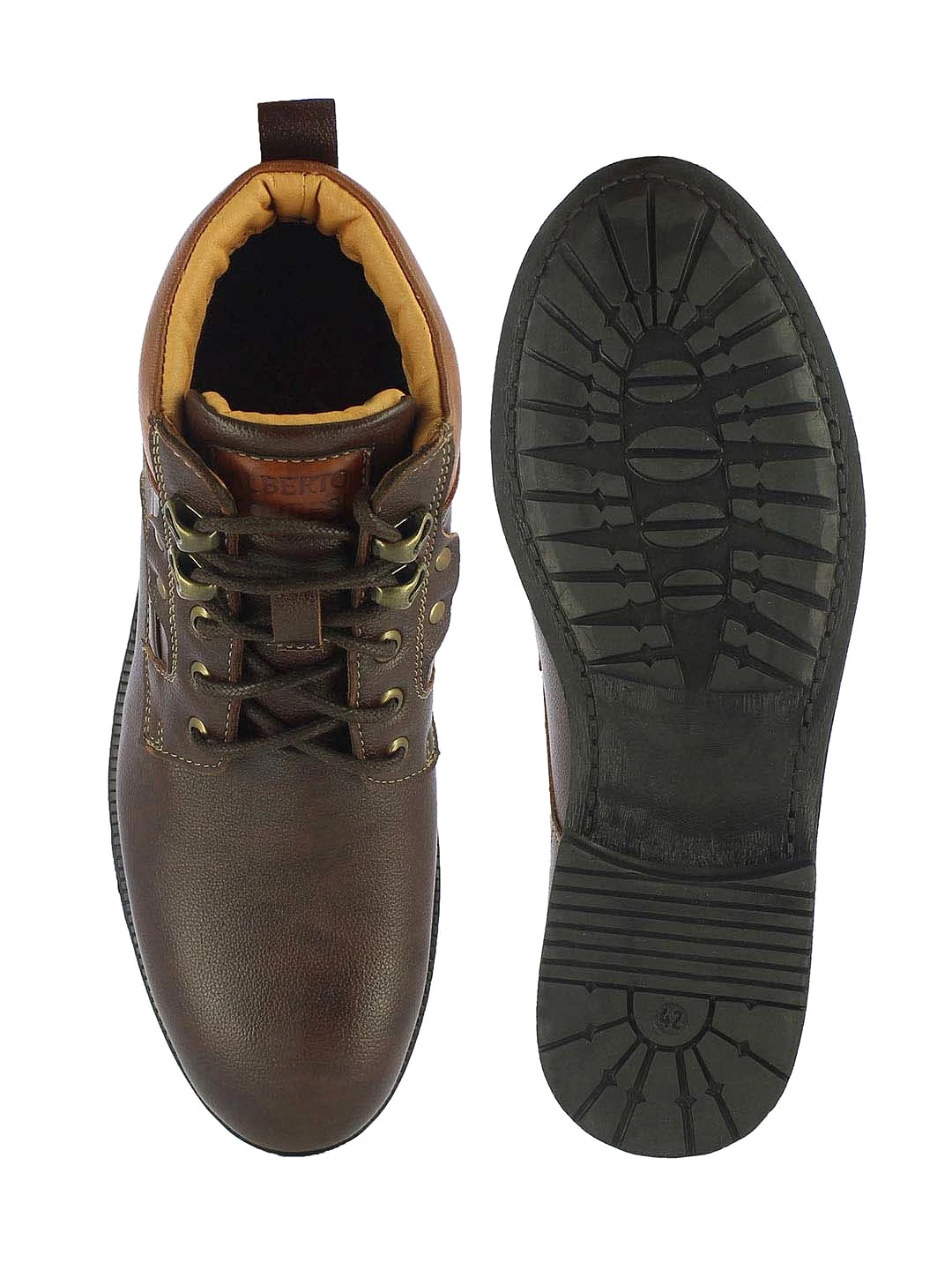 Alberto Torresi Men's Reynad Brown And Tan Boots