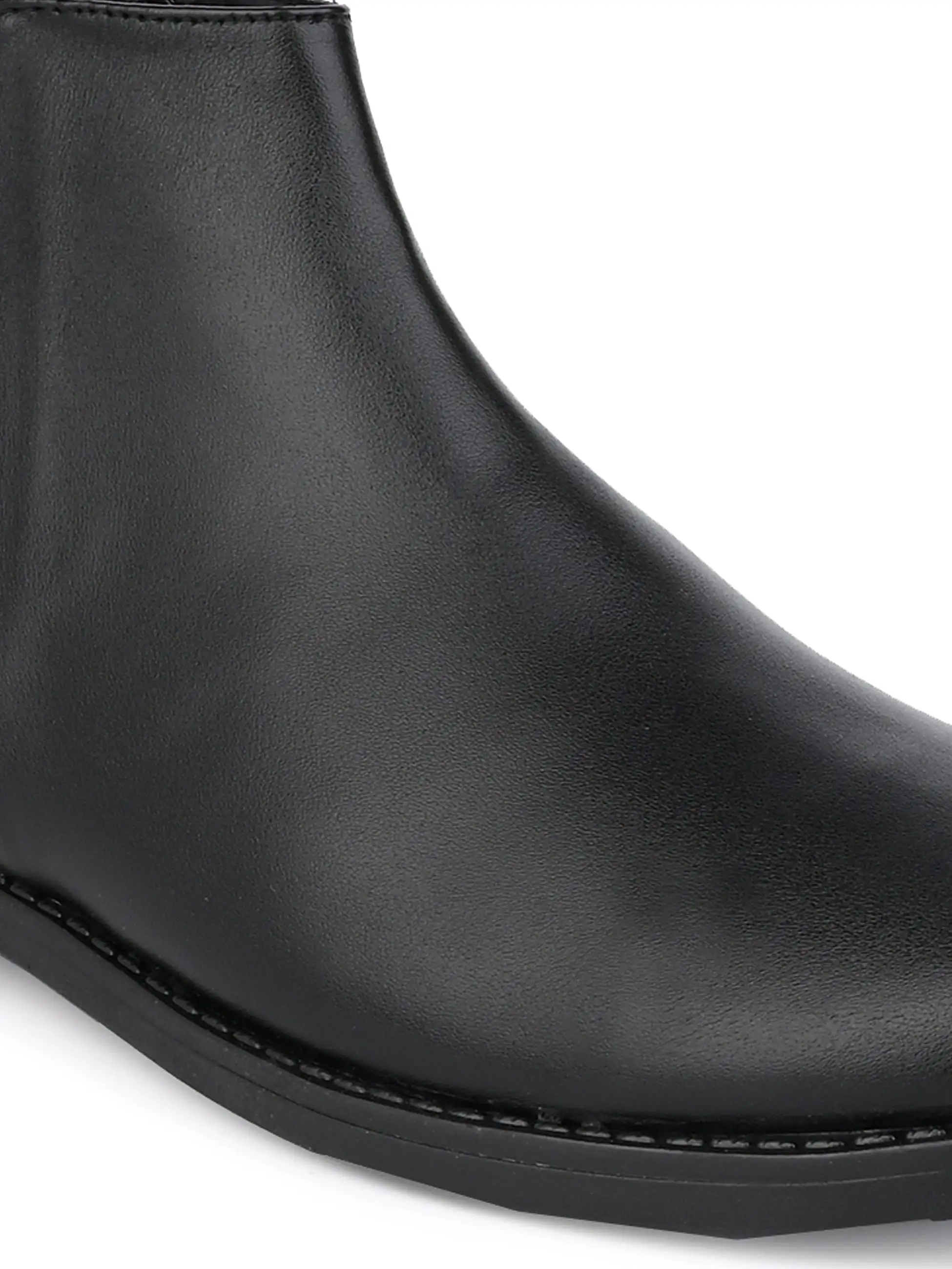 Alberto Torresi Synthetic Black Chelsea Boots For Men