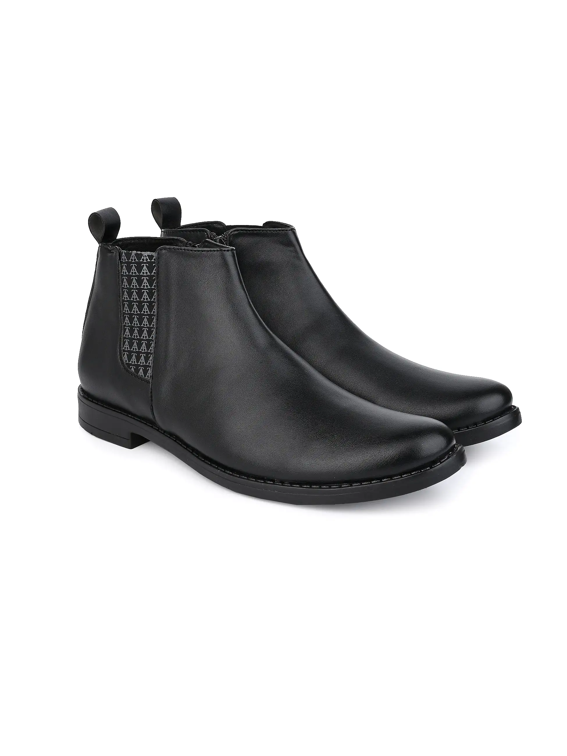 Alberto Torresi Synthetic Black Chelsea Boots For Men