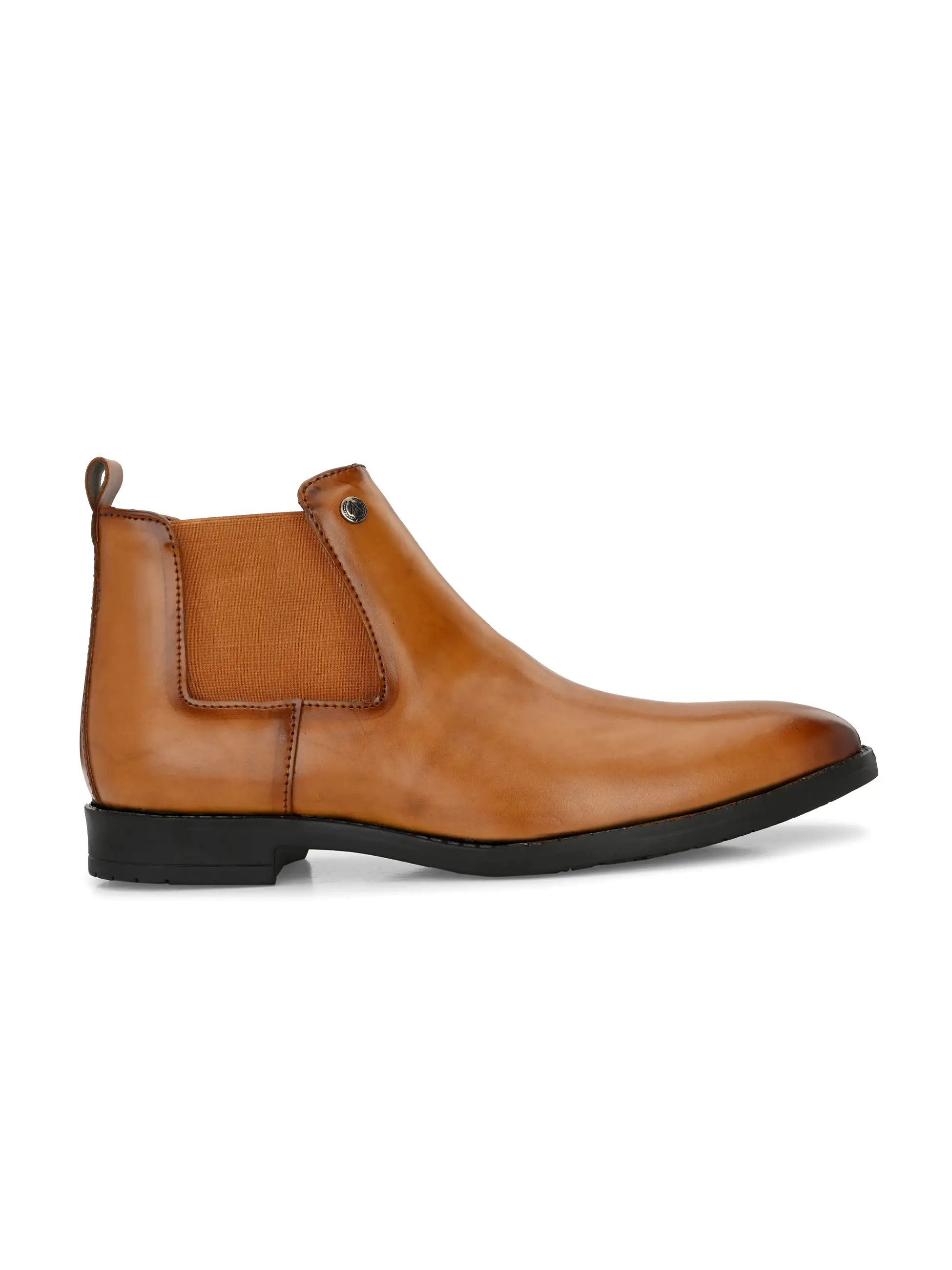 Alberto Torresi Synthetic Tan Chelsea Boots For Men