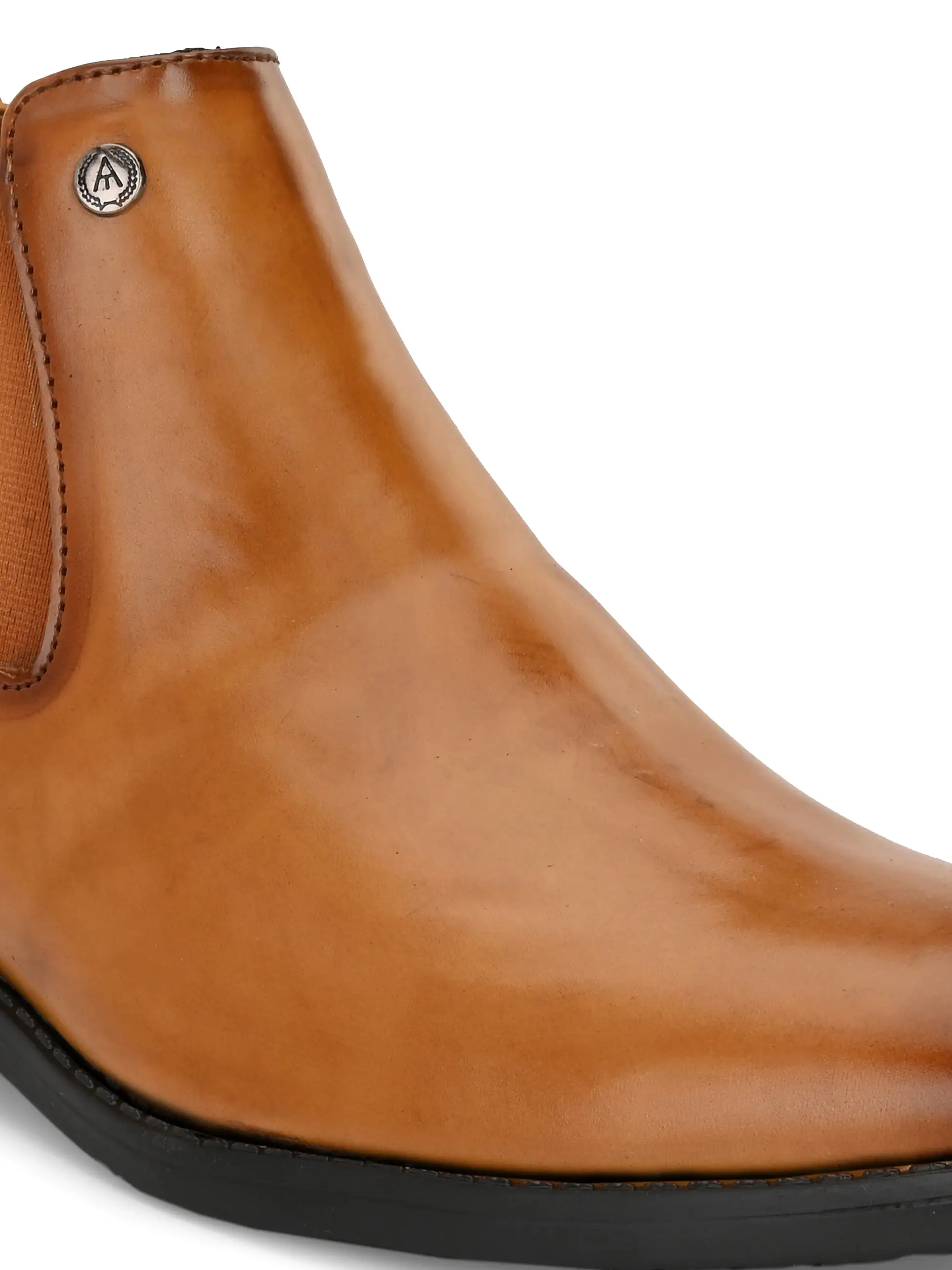 Alberto Torresi Synthetic Tan Chelsea Boots For Men