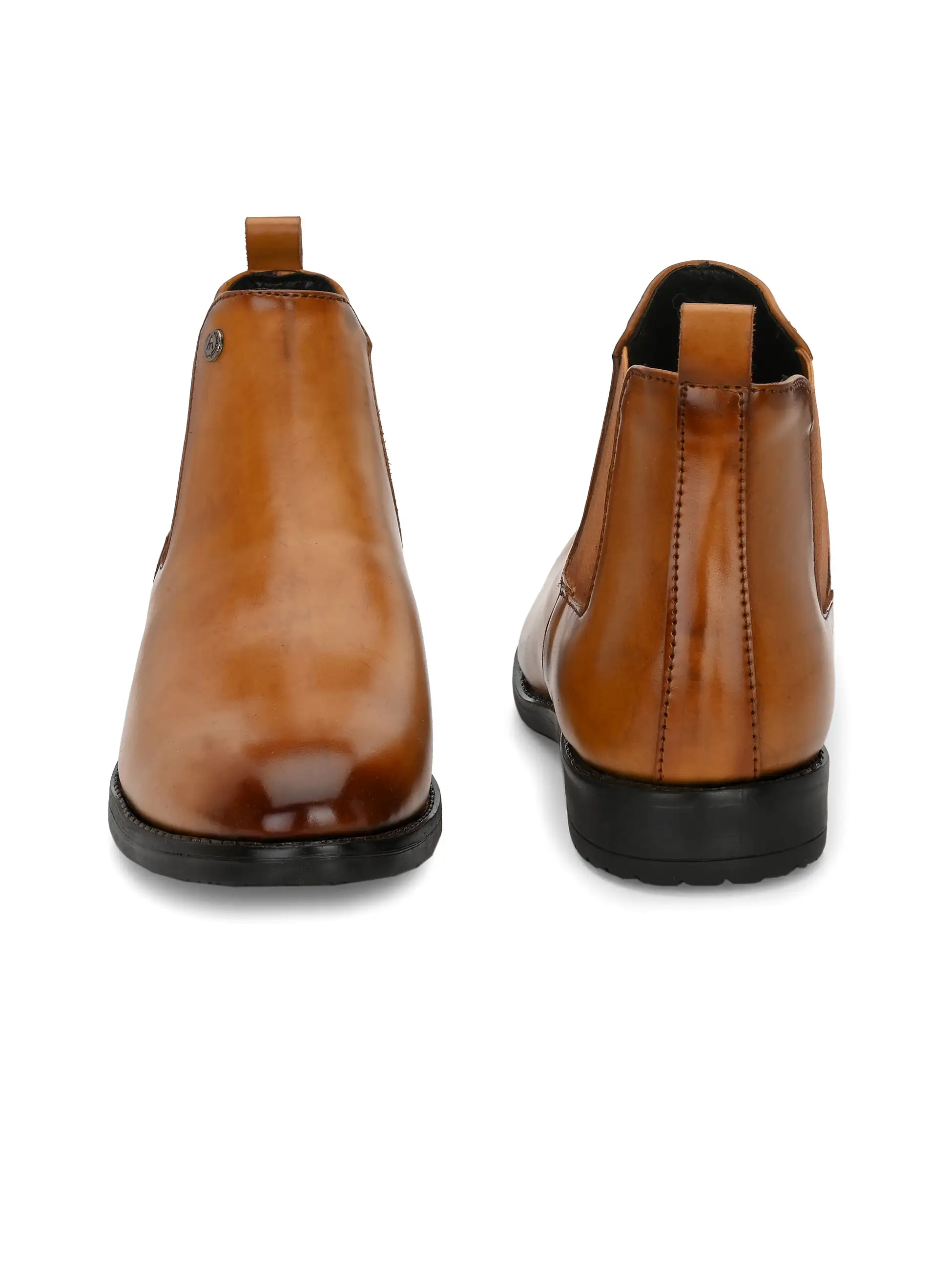 Alberto Torresi Synthetic Tan Chelsea Boots For Men