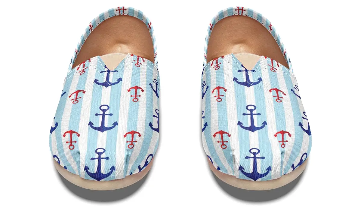 Anchor Pattern Casual Shoes