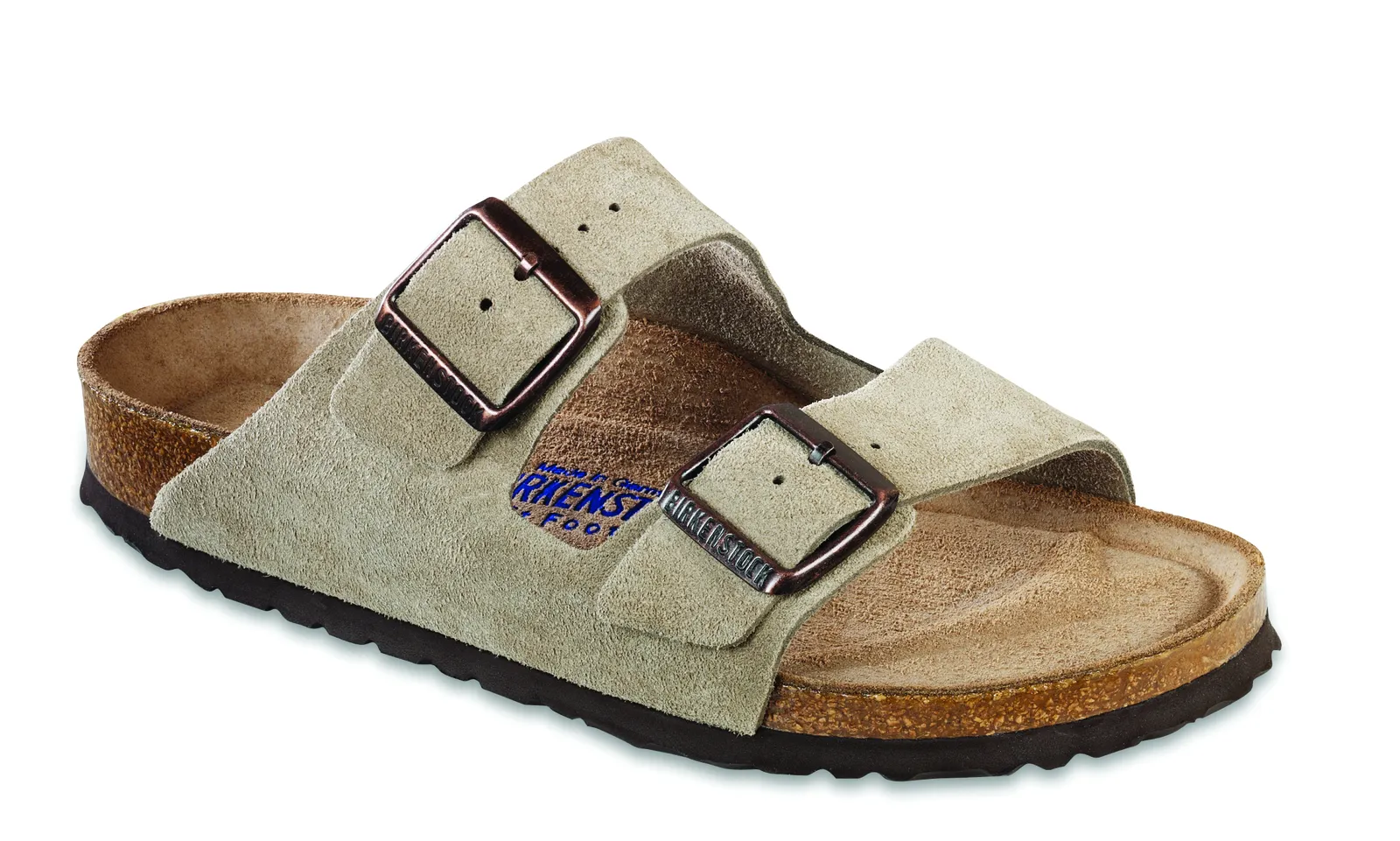 Arizona - The Birkenstock Signature Double Band Sandal in Taupe