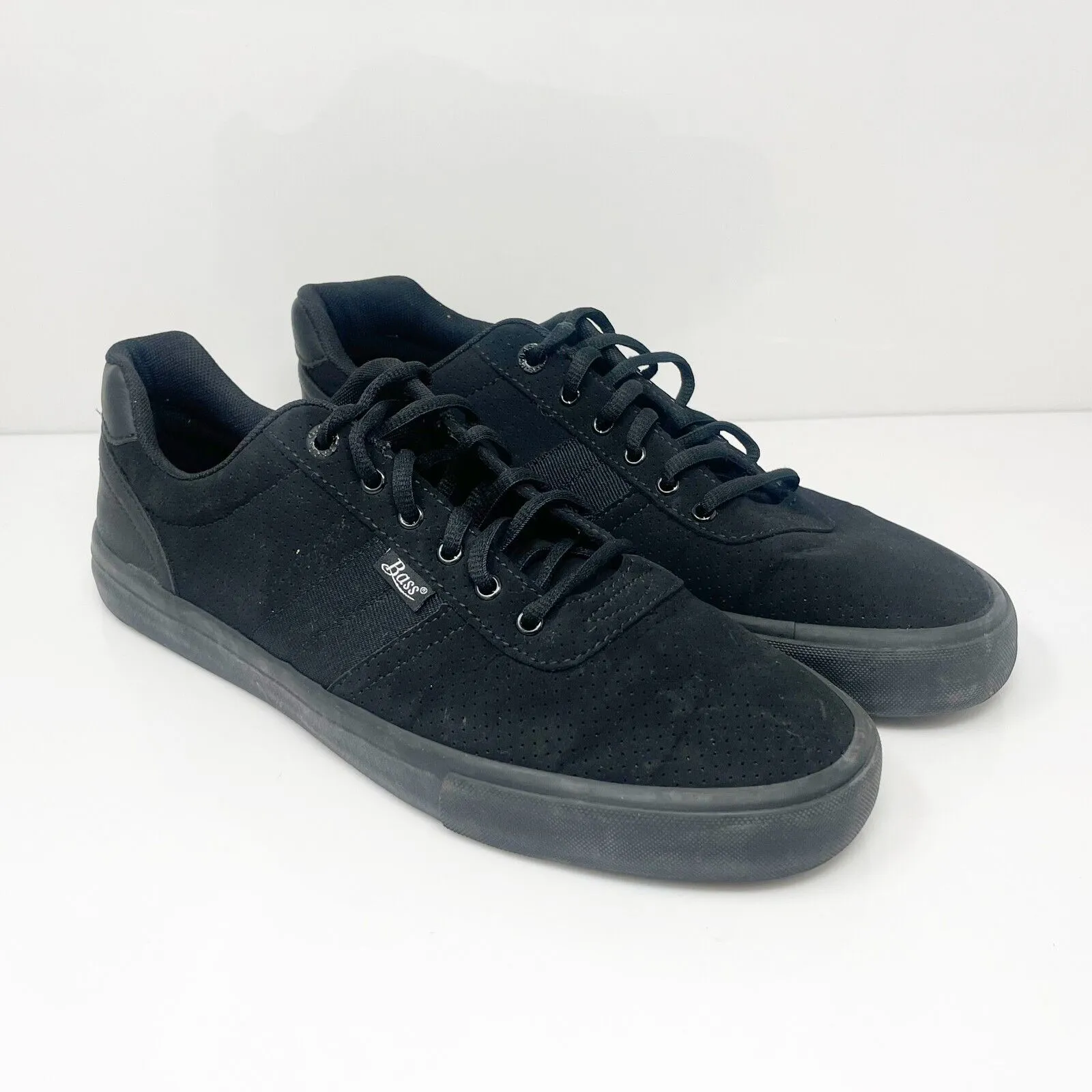 Bass Mens Trainer 713656A481 Black Lace Up Low Top Casual Shoes Sneakers Size 12