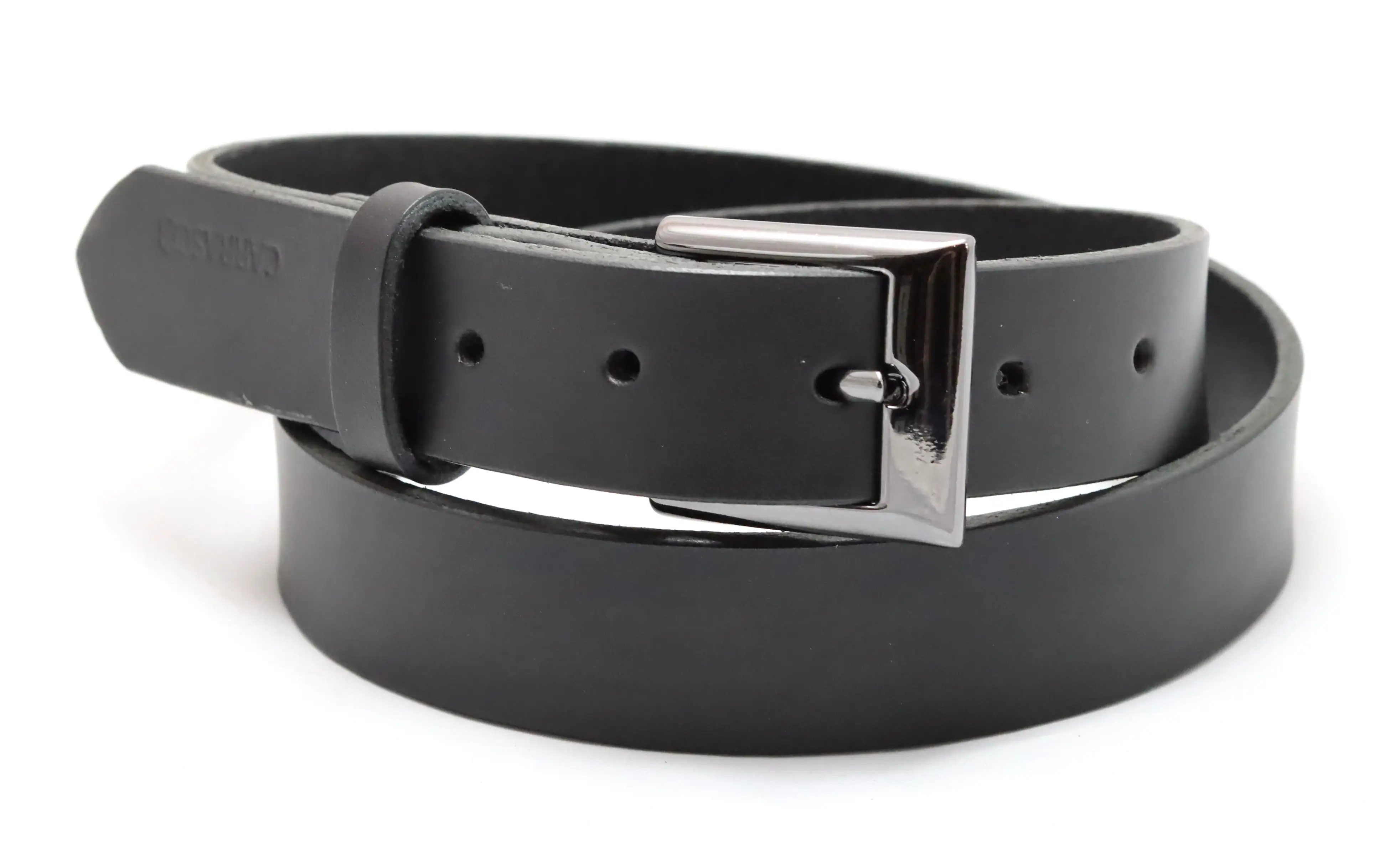 Belt 3 | unstitched narrow | black | calf