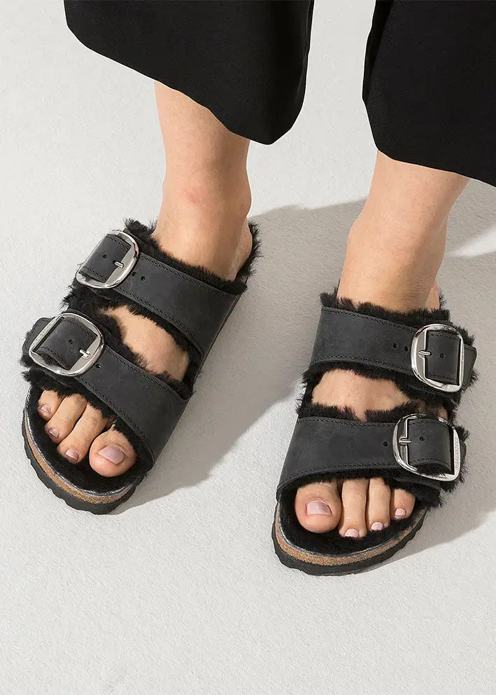 Birkenstock Arizona Big Buckle Shearling 1020138 Black