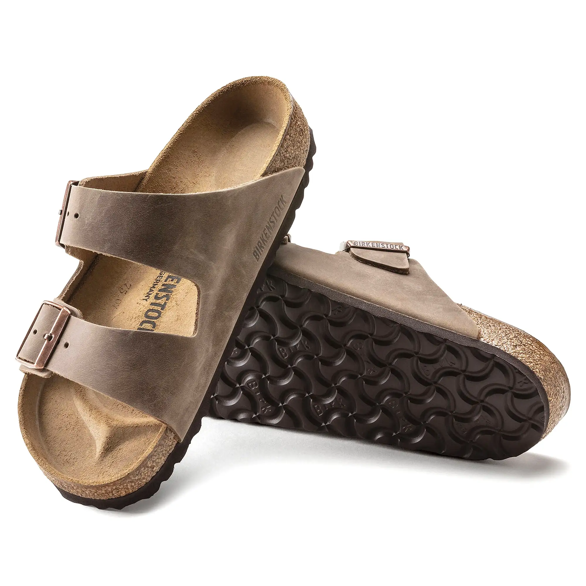 Birkenstock Arizona BS Sandals - Tobacco Brown Waxy Leather