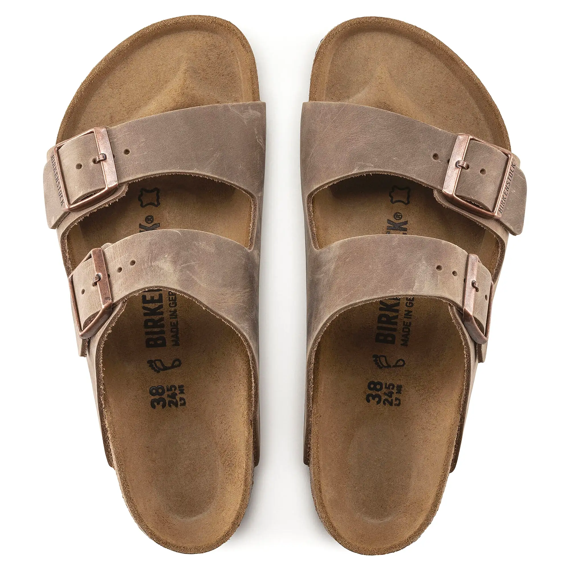 Birkenstock Arizona BS Sandals - Tobacco Brown Waxy Leather