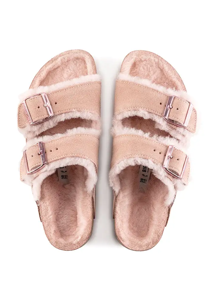 Birkenstock Arizona Shearling Suede 1020389 Light Rose