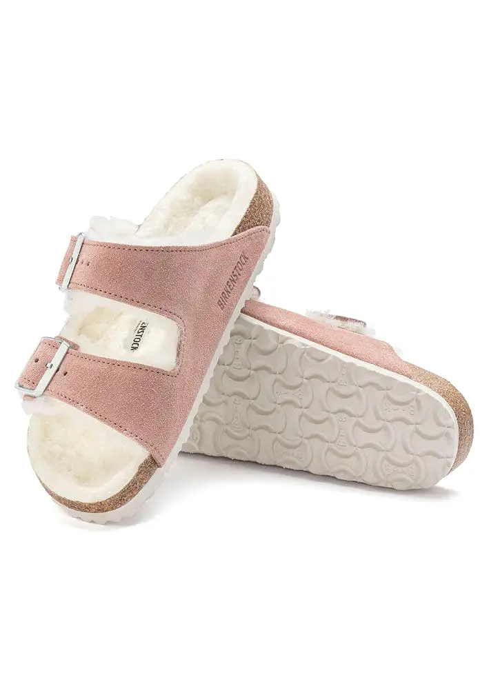 Birkenstock Arizona Shearling Suede 1023258 Pink Clay