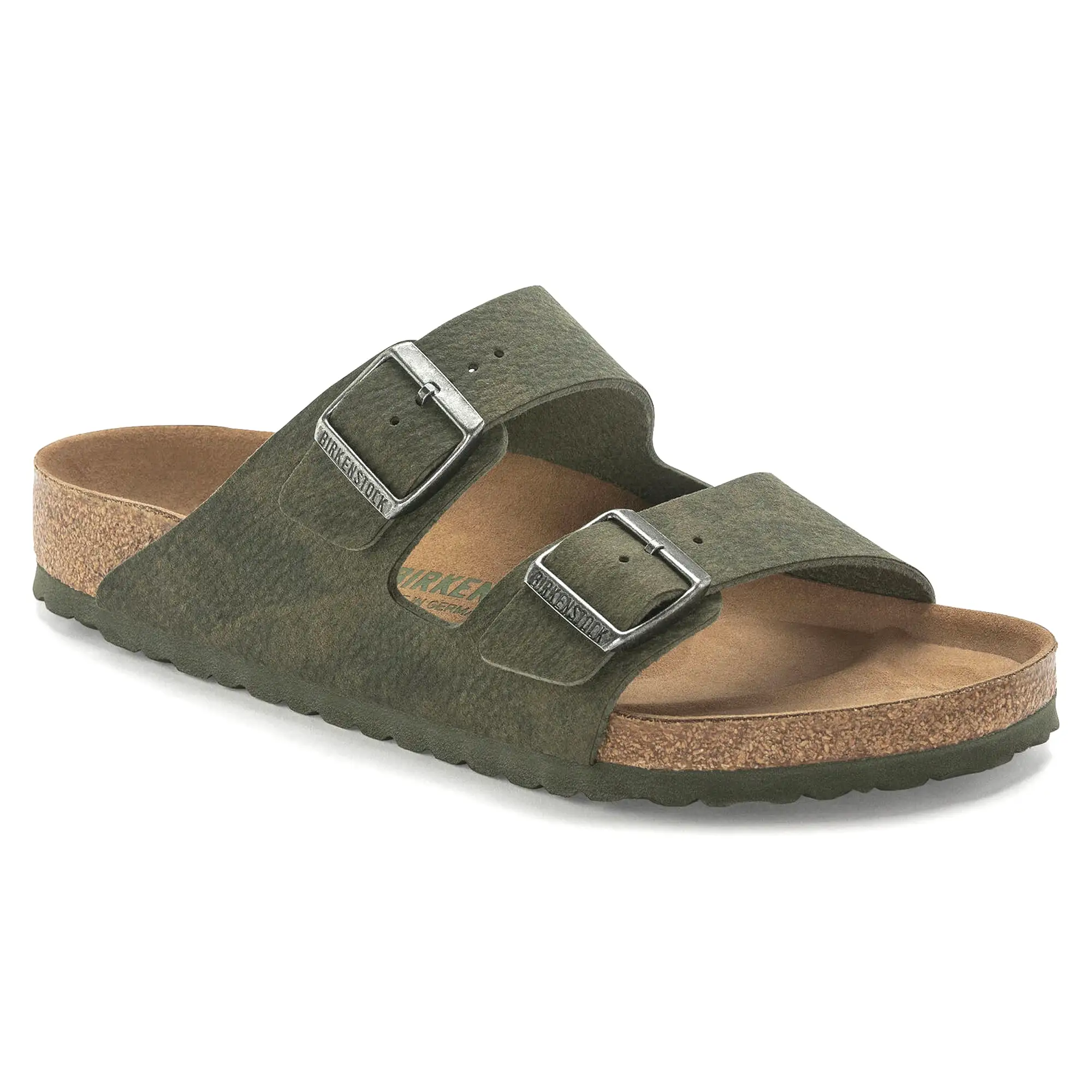 Birkenstock Arizona Vegan Micro Fibre Sandals - Desert Dust Thyme