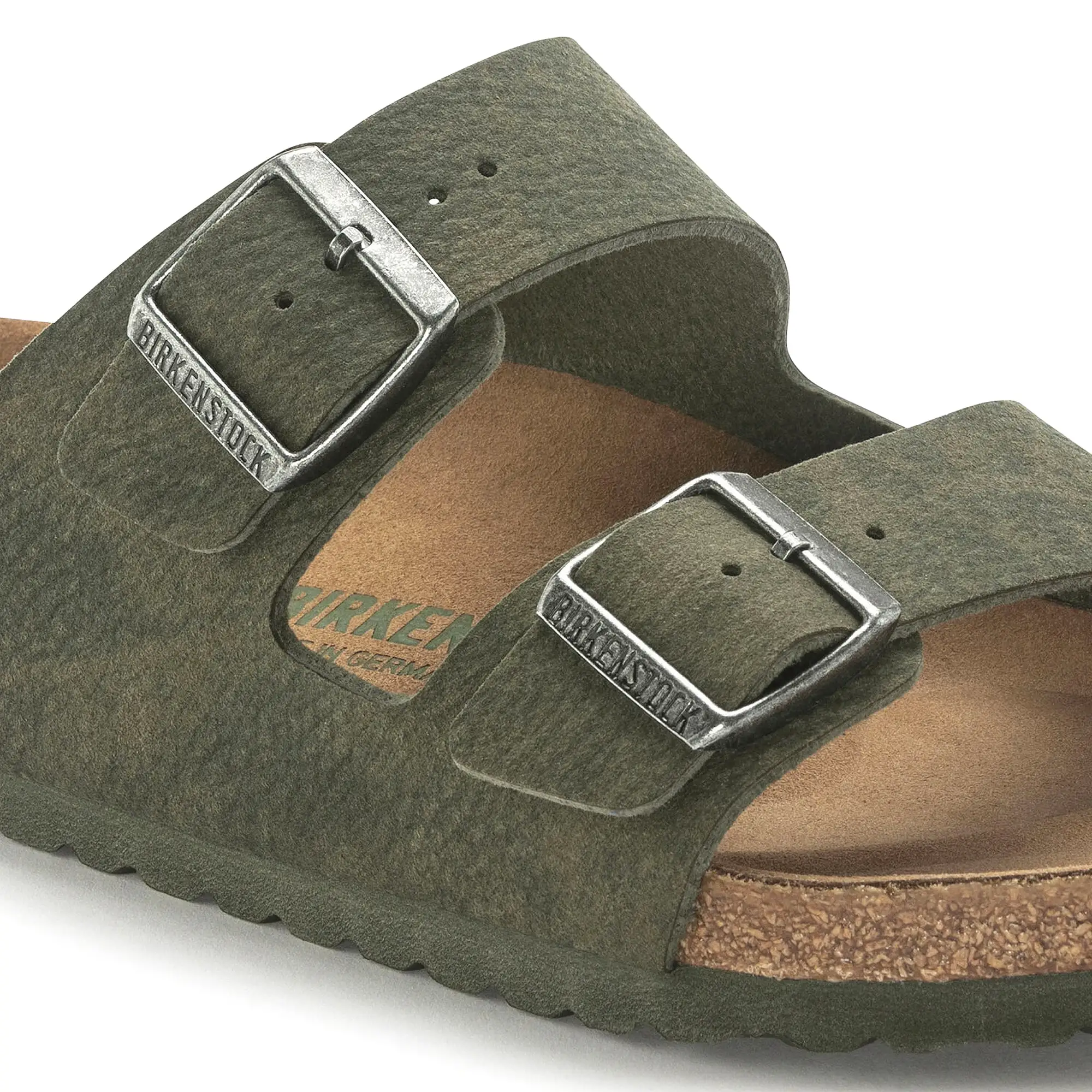 Birkenstock Arizona Vegan Micro Fibre Sandals - Desert Dust Thyme