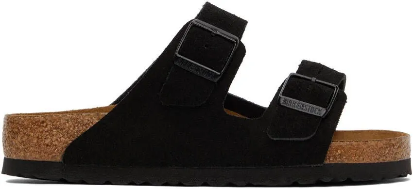 Birkenstock Black Regular Soft Footbed Arizona Sandals