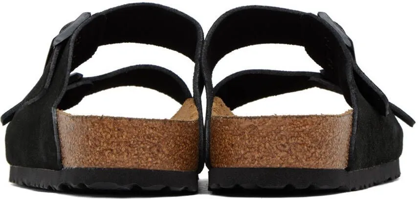 Birkenstock Black Regular Soft Footbed Arizona Sandals