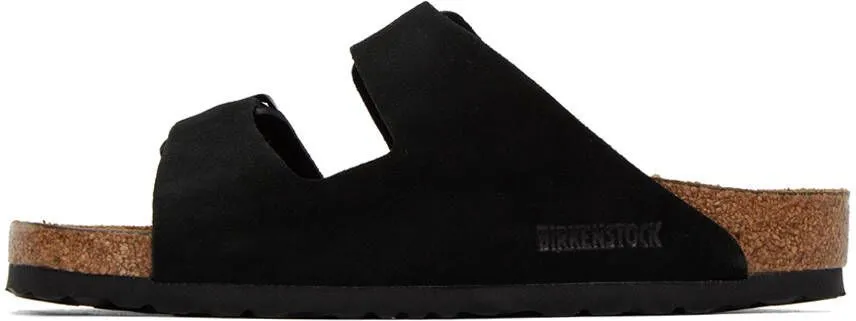 Birkenstock Black Regular Soft Footbed Arizona Sandals