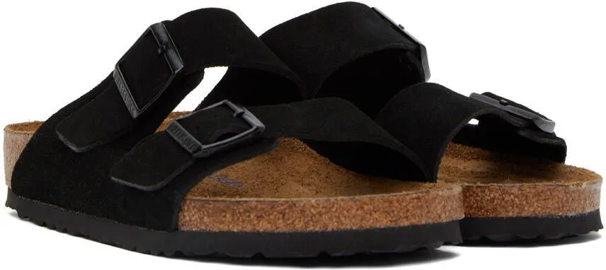 Birkenstock Black Regular Soft Footbed Arizona Sandals