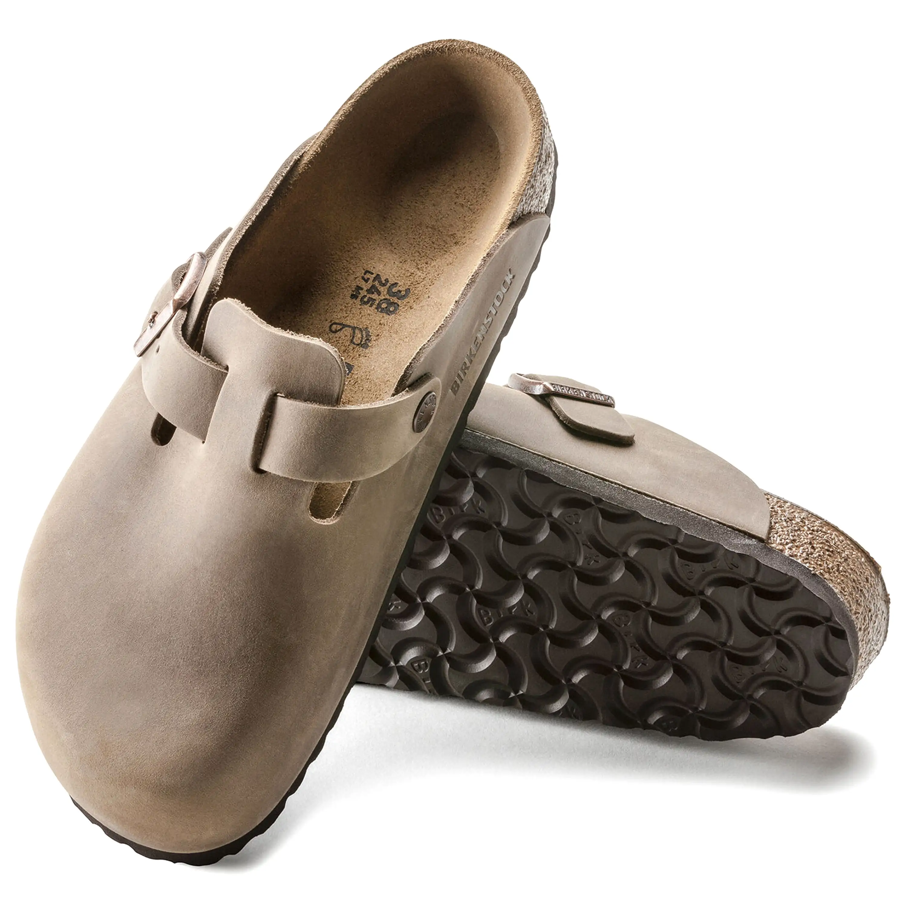 Birkenstock Boston BS Sandals - Tobacco Brown Oiled Leather