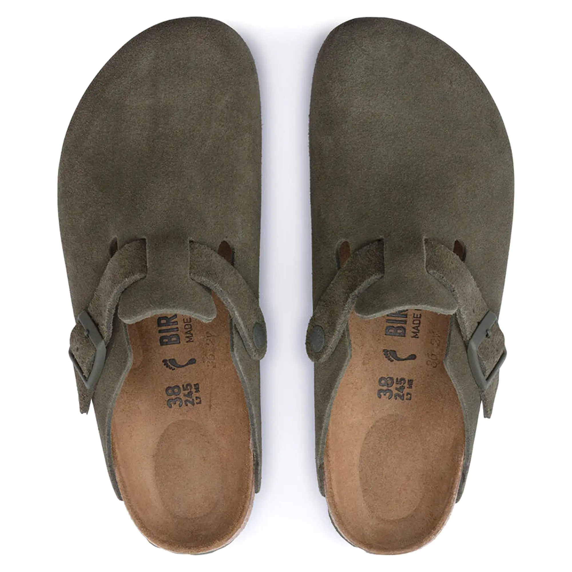 Birkenstock Boston Sandals - Thyme Suede