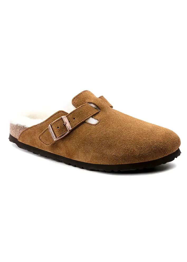 Birkenstock Boston Suede Shearling 1001141 Mink