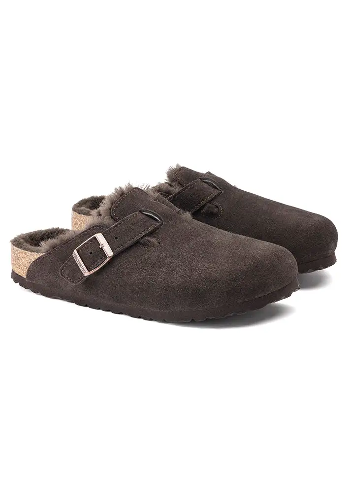 Birkenstock Boston Suede Shearling 1020529 Mocca