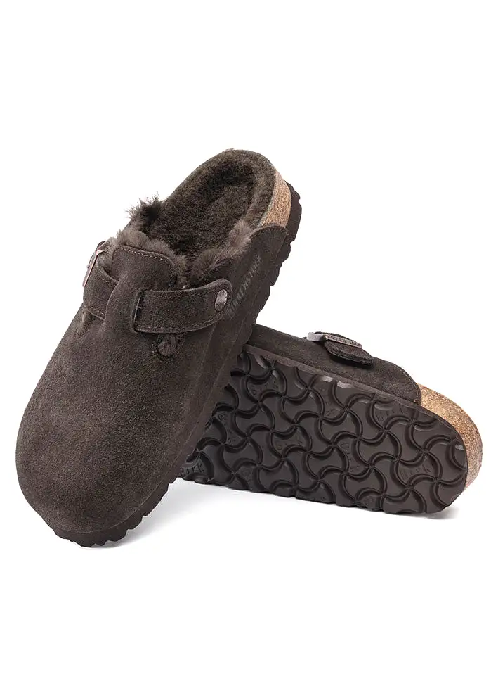 Birkenstock Boston Suede Shearling 1020529 Mocca