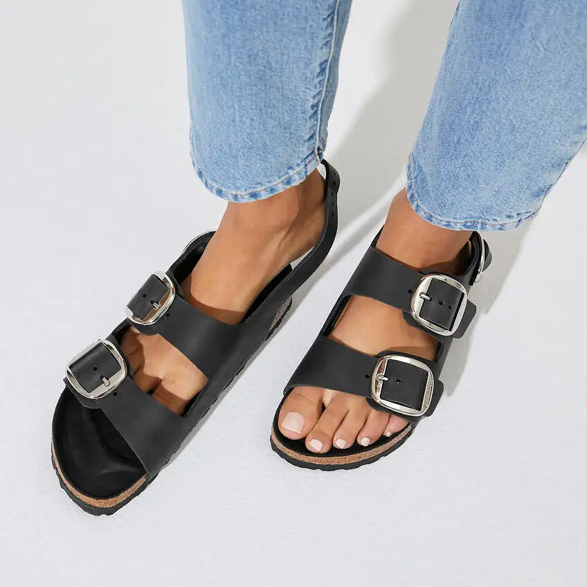 Birkenstock Milano Big Buckle Black   