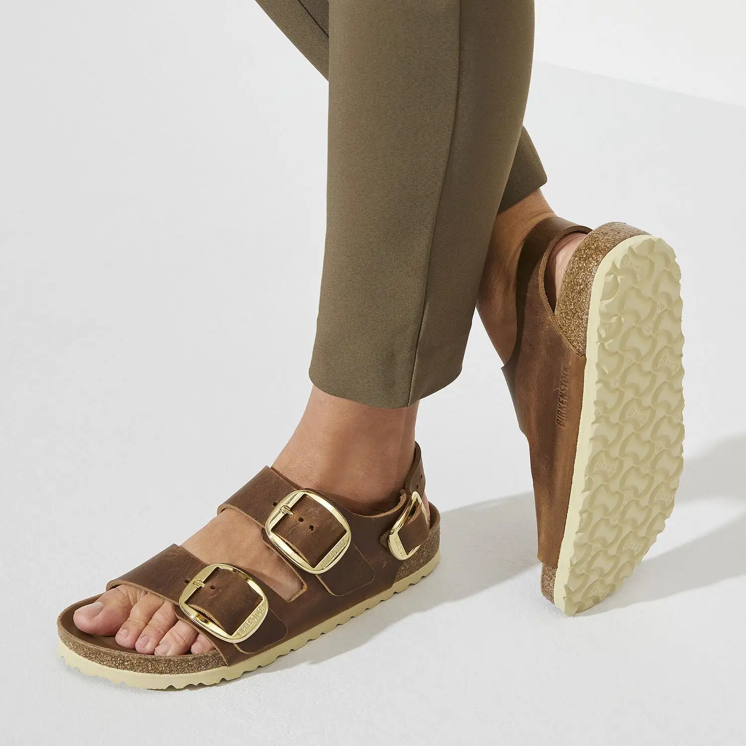 Birkenstock Milano Big Buckle Cognac   