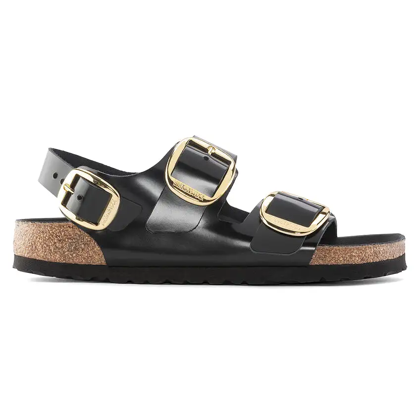 Birkenstock Milano Big Buckle High Shine Black   