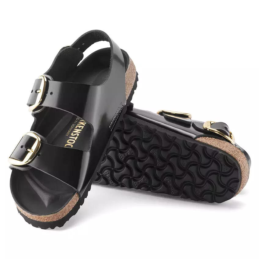 Birkenstock Milano Big Buckle High Shine Black   