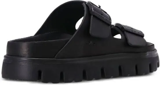 Birkenstock Papillio Arizona buckled slides Black