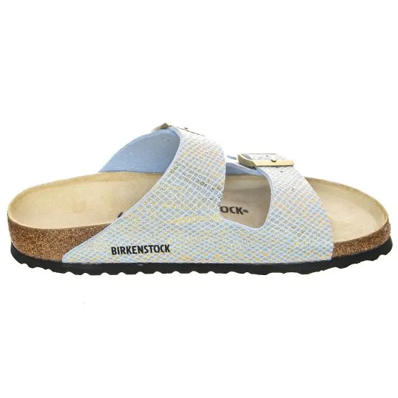 Birkenstock Womens Shiny Python / Dusty Blue Sandals - Narrow Fit