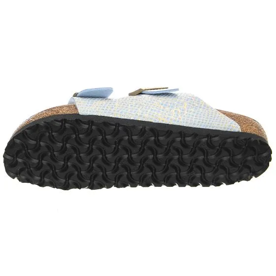 Birkenstock Womens Shiny Python / Dusty Blue Sandals - Narrow Fit