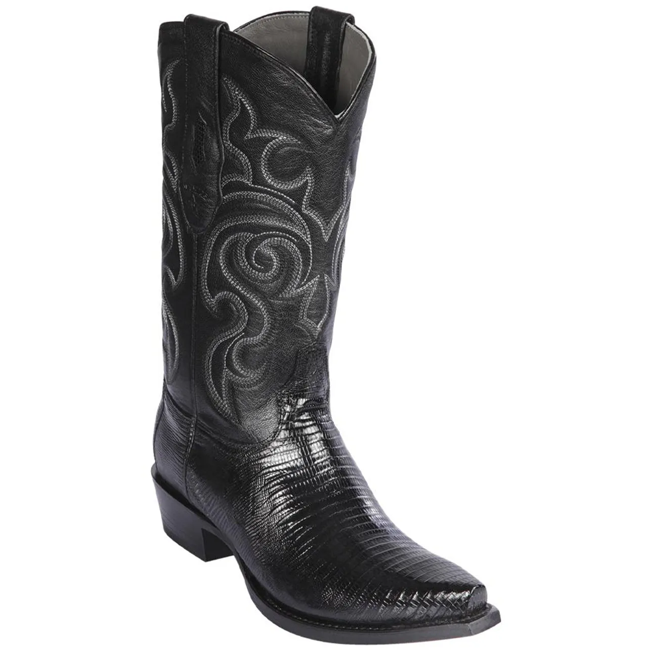 Black Lizard Cowboy Boots Snip Toe