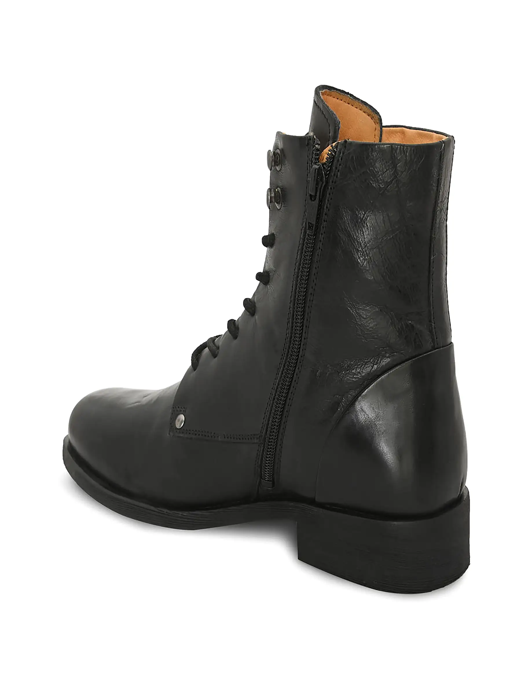 Black Men Lace Closure Boots