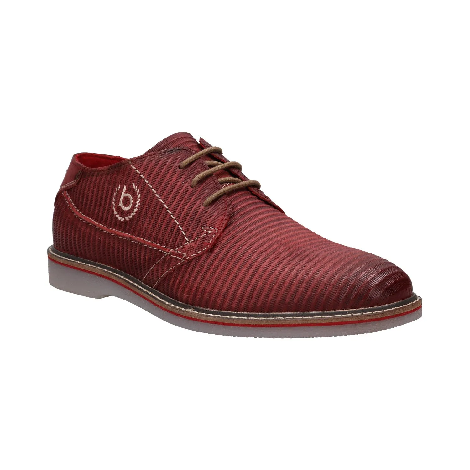 bugatti Red Nubuck Leather Casual Shoes