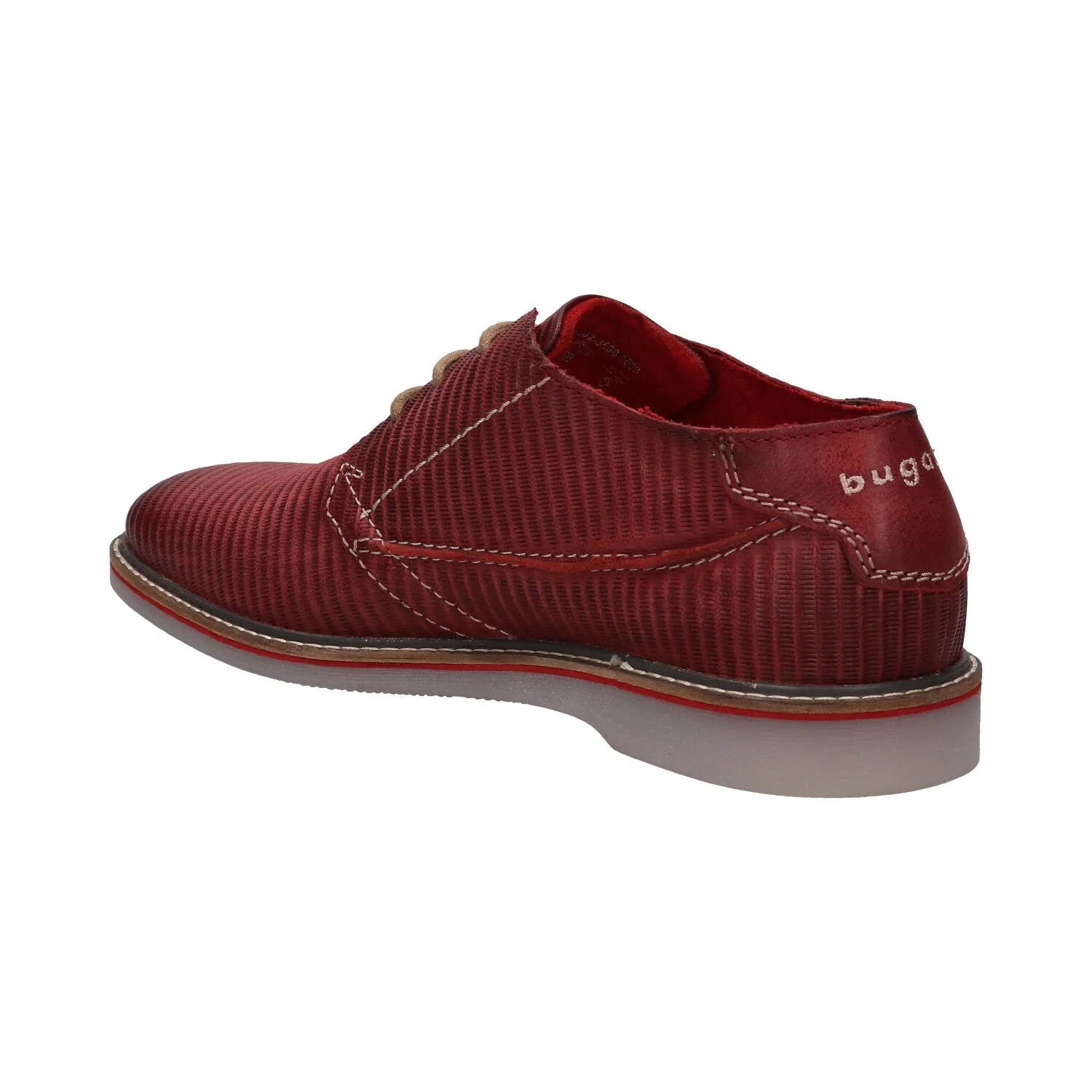 bugatti Red Nubuck Leather Casual Shoes