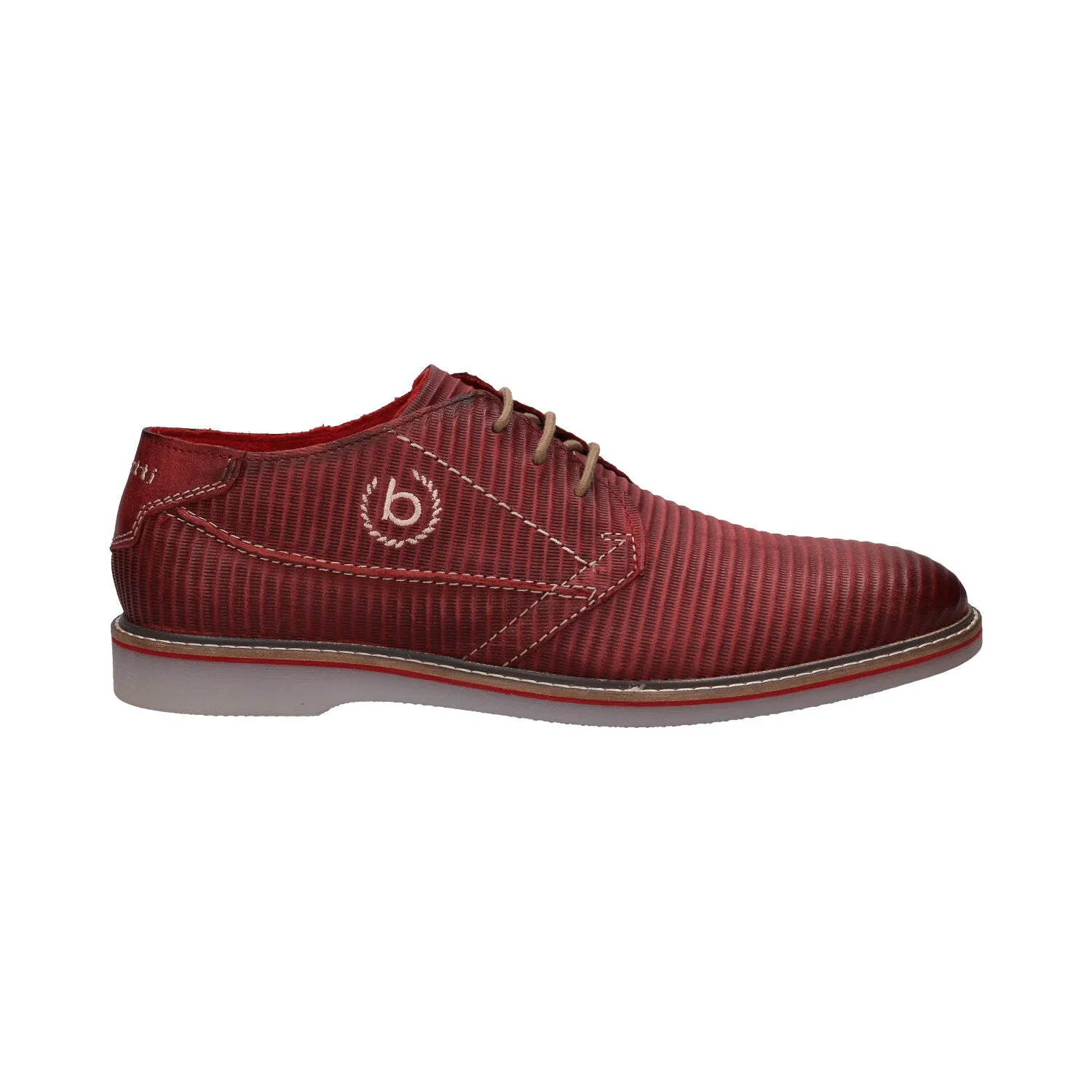 bugatti Red Nubuck Leather Casual Shoes