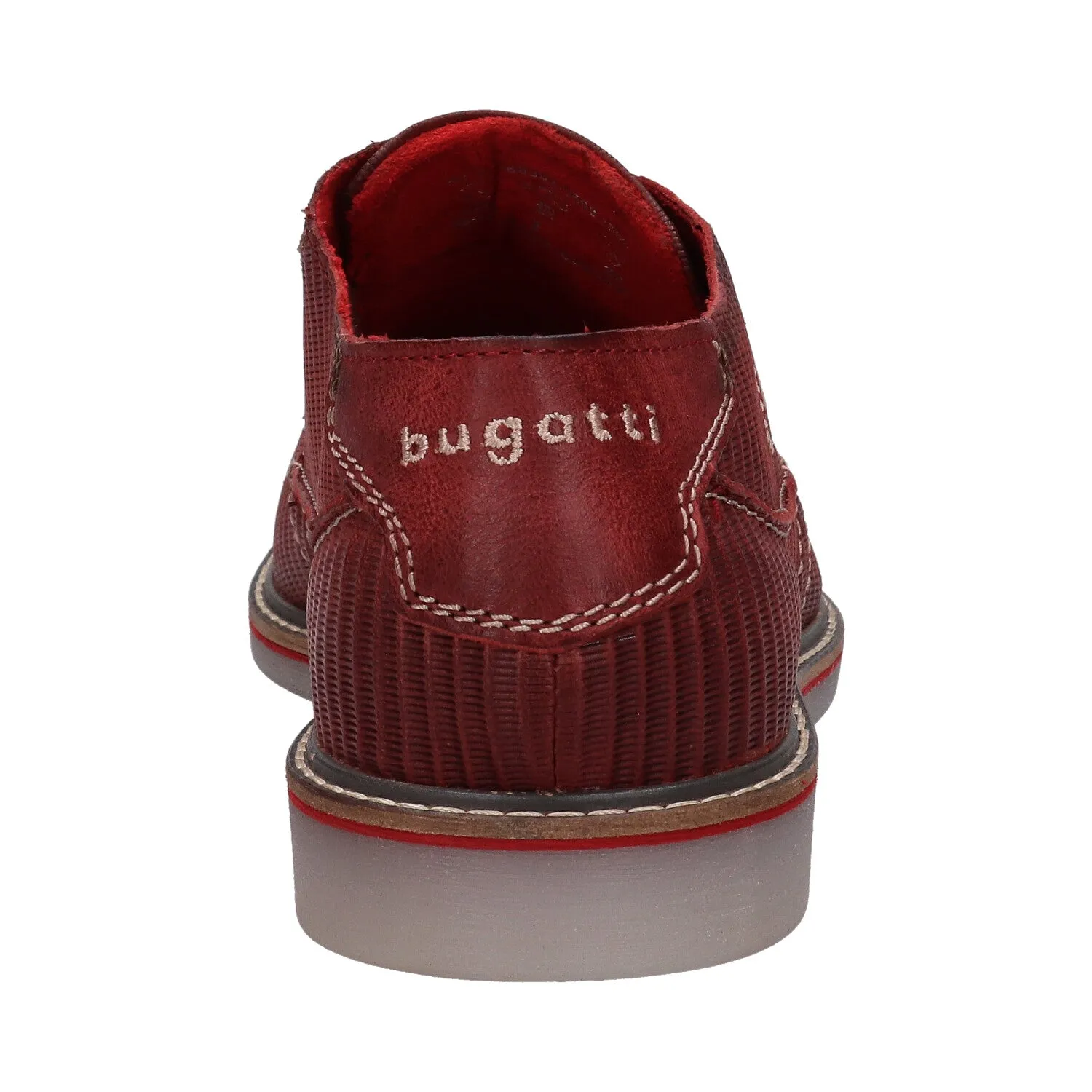 bugatti Red Nubuck Leather Casual Shoes