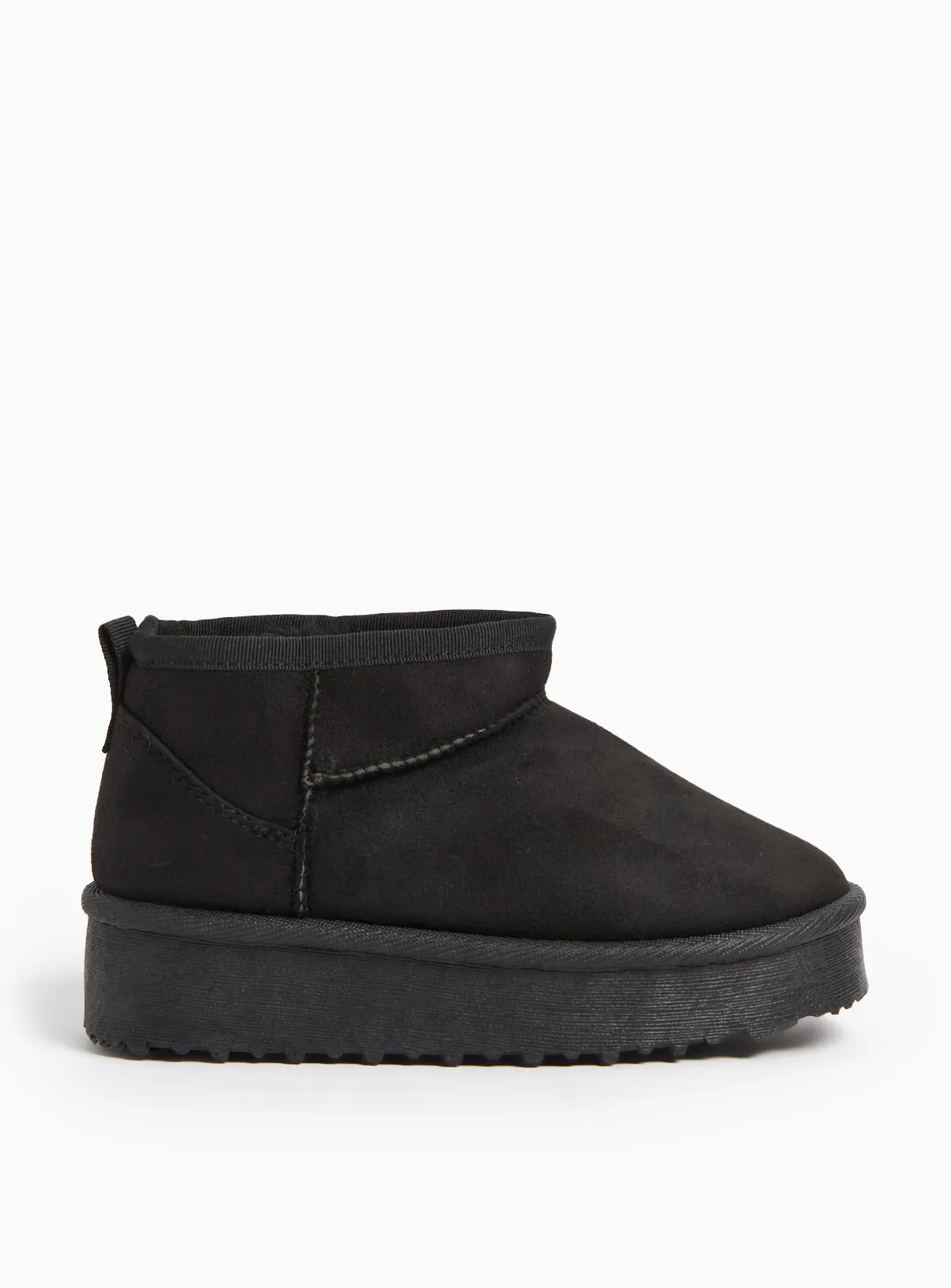 Buy Black Platform Borg Boots 1 | Boots and wellies | Tu