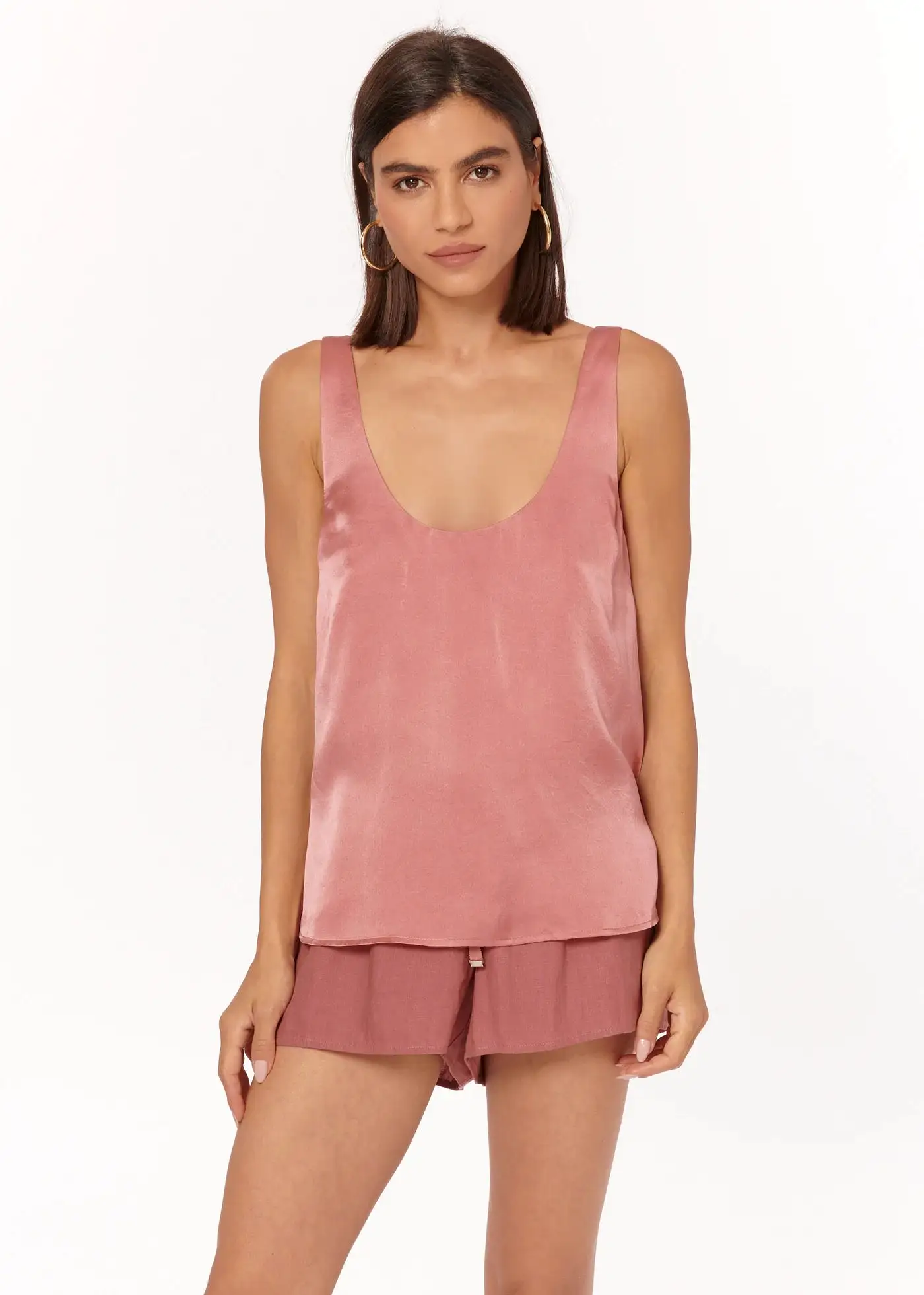 CAMI NYC MARLENY CHARMEUSE CAMI CORDIAL